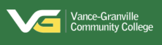 Vance Granville Community College Logo in green background with the letters V G in white and yellow