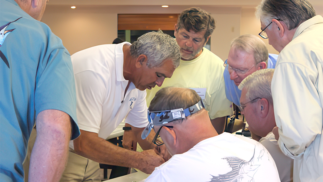 Sport Fishing School participants engaging in classroom activities.